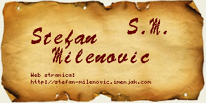 Stefan Milenović vizit kartica